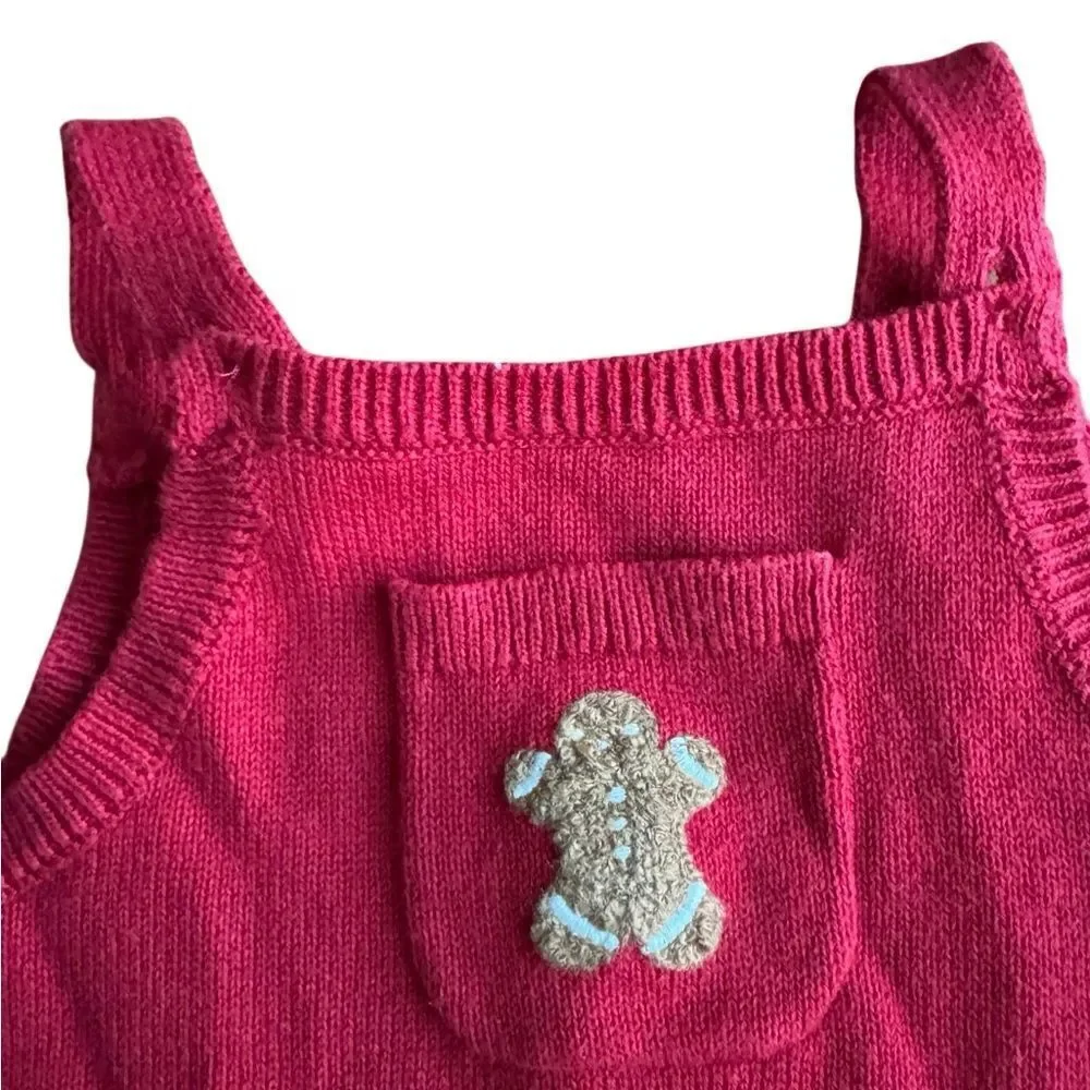 Carters Baby Boy Gingerbread Holiday Overalls in Red Size 12 Months